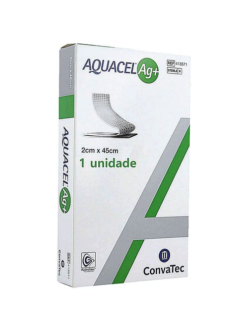 Curativo Aquacel AG+ Extra CONVATEC 2x45cm Fita - unidade