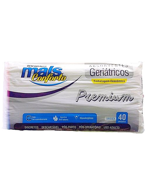 Absorvente Geriátrico Premium Mais Conforto - 40 Unidades