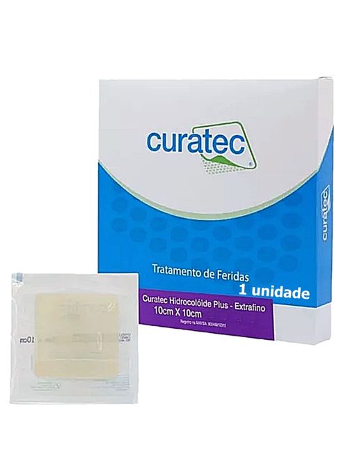 Curativo Hidrocolóide Plus Curatec Extra Fino - 10x10cm - unidade