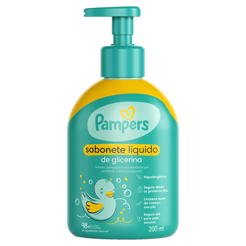 Sabonete Líquido Glicerina Pampers 200ml