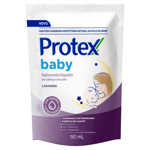 Sabonete Líquido para bebês Protex Baby Lavanda 180ml Refil