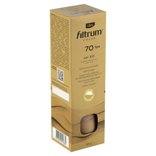 Protetor Solar Facial Libbs Filtrum FPS 70 Color Cor 3.0 - 50g