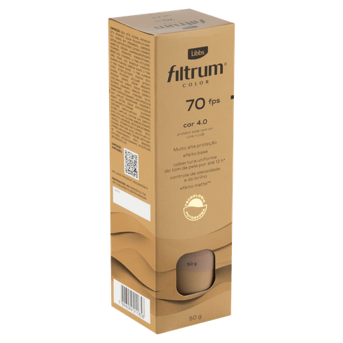 Protetor Solar Facial Libbs Filtrum FPS 70 Color Cor 4.0 - 50g