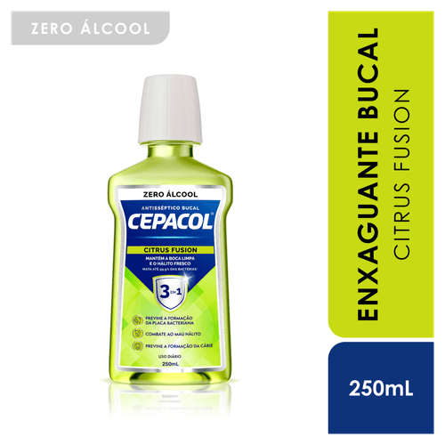 Enxaguante Bucal Cepacol Fusion sem alcool - 250 ml