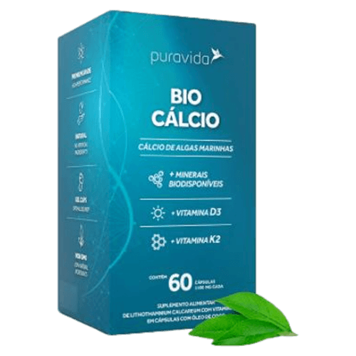 Suplemento Cálcio Puravida Bio 1100mg Cápsulas 60 Unidades