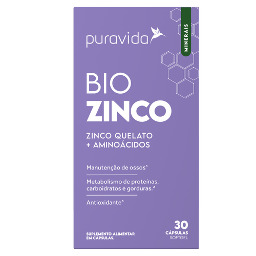 Suplemento Mineral Zinco Puravida Bio 29mg Cápsulas 30 Unidades