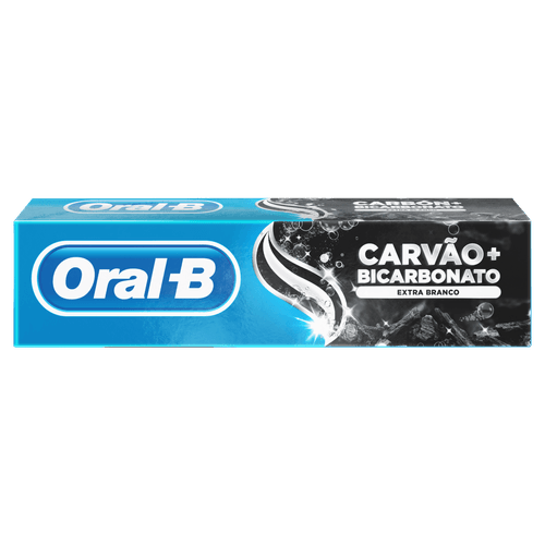 Creme Dental Bicarbonato de Sódio e Carvão Oral-B Extra Branco - 70g