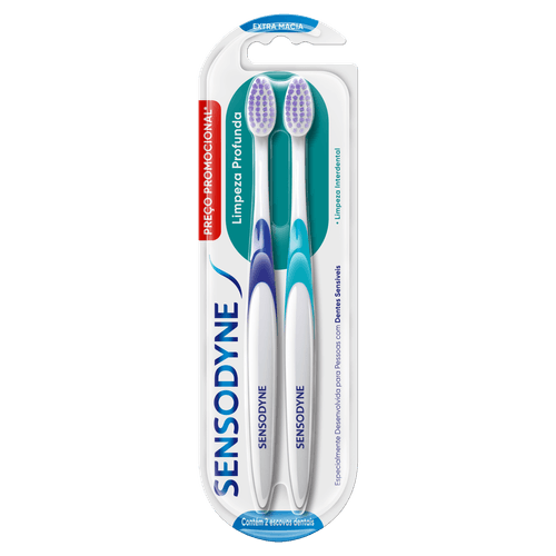 Escova Dental Sensodyne Extramacia Limpeza Profunda - 2 Unidades