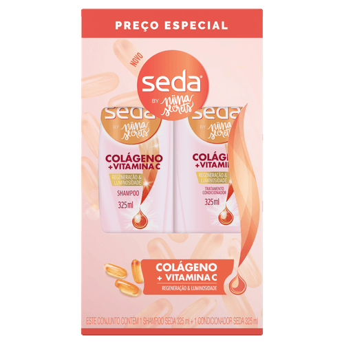 Kit Seda Colágeno e Vita C Shampoo e Condicionador - 325ml