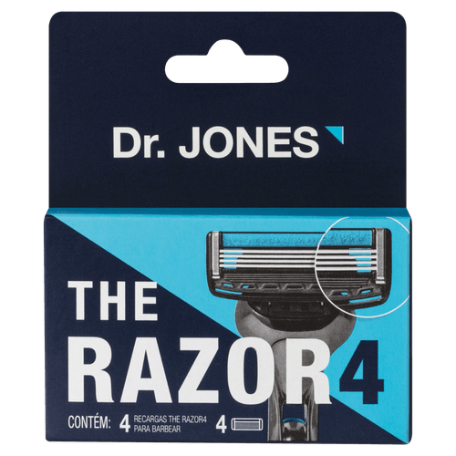 Carga de Aparelho para Barbear Dr. Jones The Razor4 - 4 Unidades