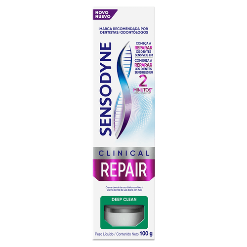 Creme Dental Deep Clean Sensodyne Clinical Repair -100g