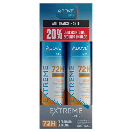Desodorante Antitranspirante Above Men Extreme Sport 72h 2 un-200ml cada