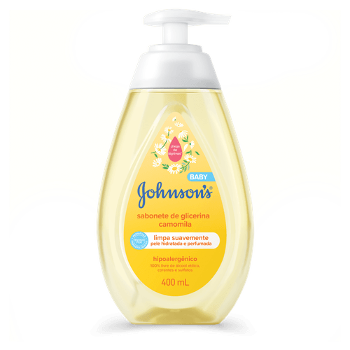 Sabonete Líquido Glicerina Johnson's Baby Cabeça aos Pés Camomila 400ml