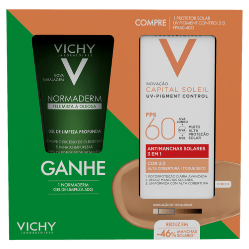 Protetor Solar Facial UV Pigment Control Vichy 60 FPS 50ml