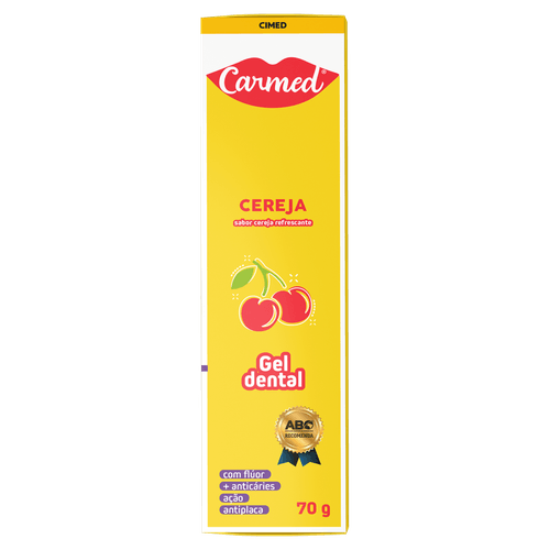 Gel Dental Infantil com Flúor Cereja Carmed - 70g