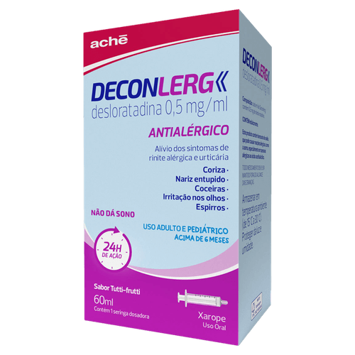 Deconlerg 0,5mg Tutti Frutti 60ml Xarope + Seringa Dosadora