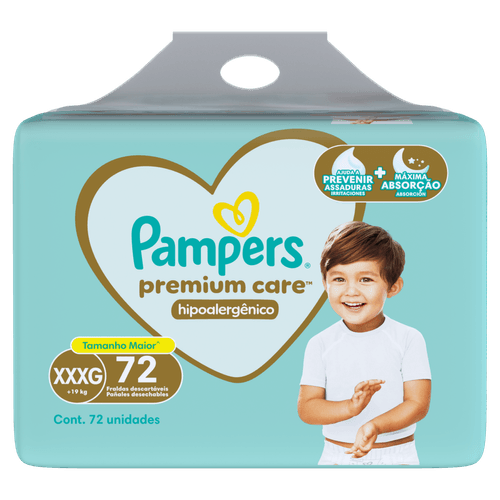 Fralda Pampers Premium Care 72 unidades XXXG