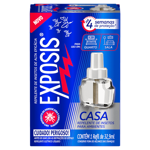 Repelente Líquido Elétrico Exposis Casa Refil - 32,9ml