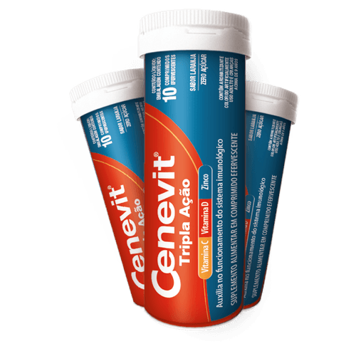 Suplemento Laranja Cenevit Tripla Ação - 30 Comprimidos Efervescentes