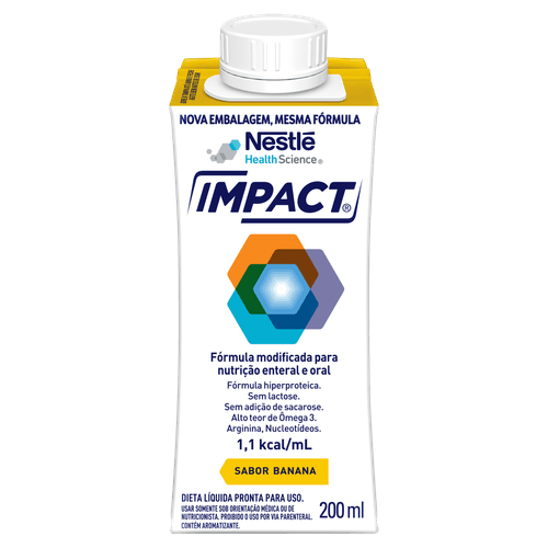 Fórmula Hiperproteica Banana Zero Lactose Impact - 200ml
