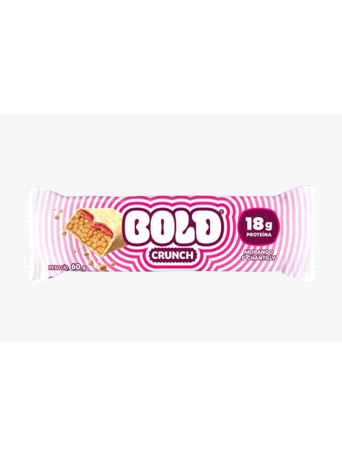 Barra de Proteína Bold Crunch Morango e Chantilly 60g Bold