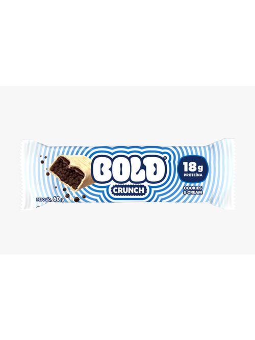 Bold Snacks Barra Proteica 18g Proteína Sem Açúcar Bold Crunch Cookies & Cream 60g