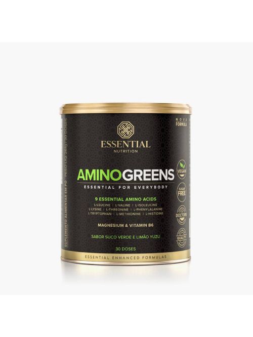 Amino Greens Suco Verde e Limão Yuzu Essential Nutrition 261g
