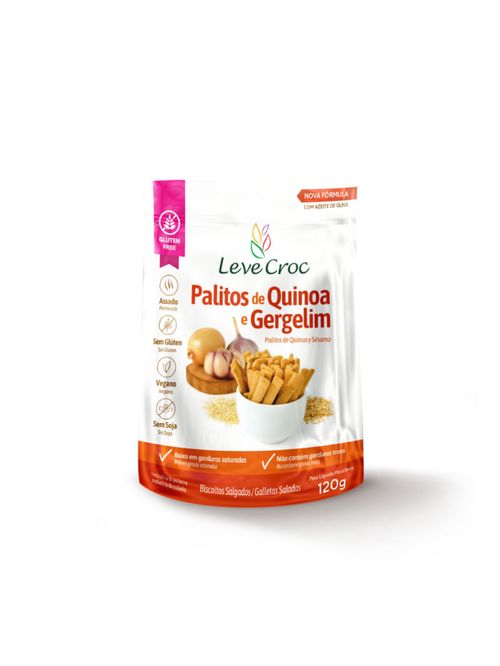 Palitos De Quinoa E Gergelim Leve Croc 120g