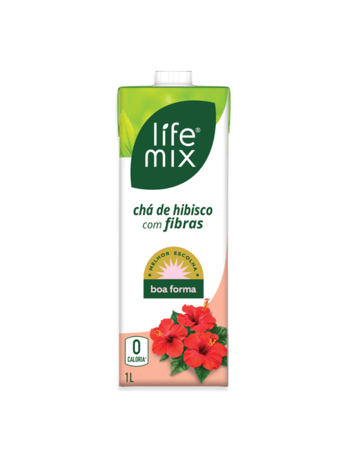 Chá De Hibisco Com Fibras Life Mix 1L
