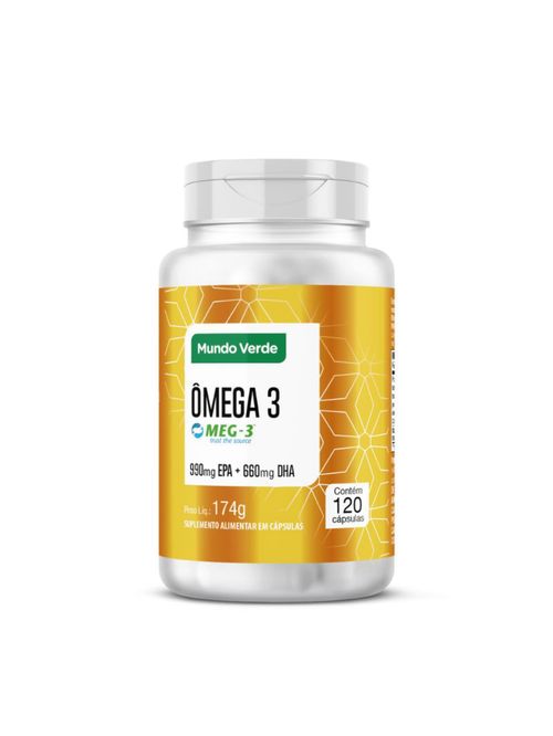Ômega 3 EPA 990mg DHA 660mg MEG-3 120caps Mundo Verde