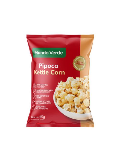 Pipoca Kettle Corn Doce e Salgada 60g Mundo Verde