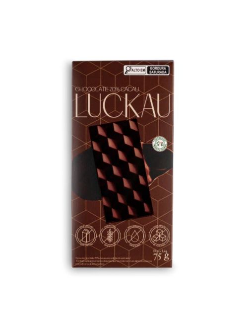 Barra Choco 70% Luckau 75g