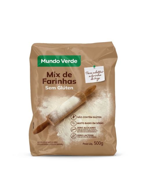 Mix de Farinhas Sem Glúten 500g Mundo Verde