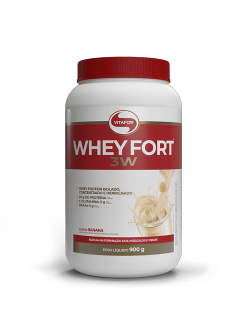 Whey Fort 3W Banana Vitafor 900g