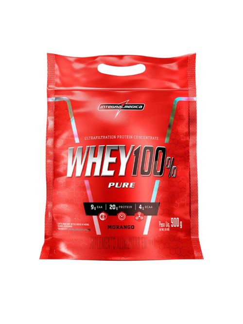 Im Whey 100% Pure Morango Integralmedica 900g