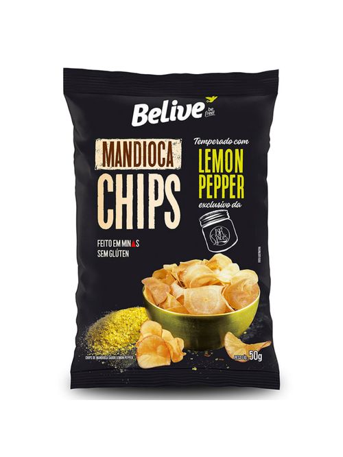 Chips Mandioca Lemon Pepper Belive 50g