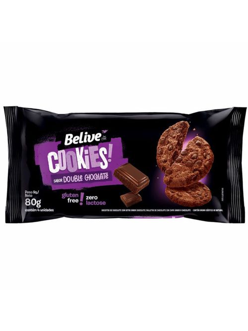 Cookie Sem Glúten Double Chocolate 80g - Belive
