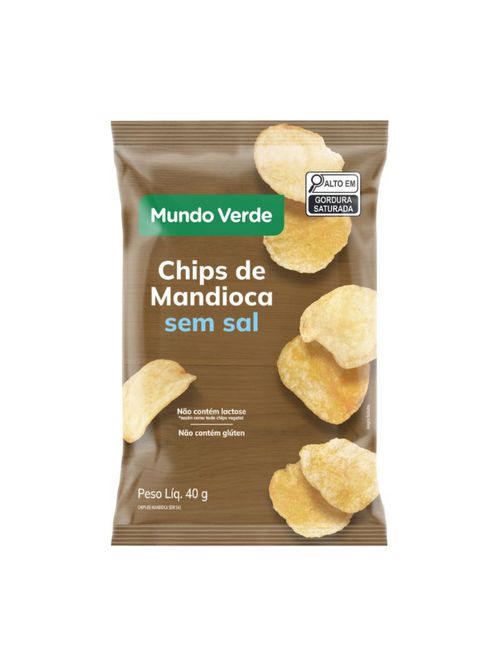 Chips de Mandioca Sem Sal 40g Mundo Verde