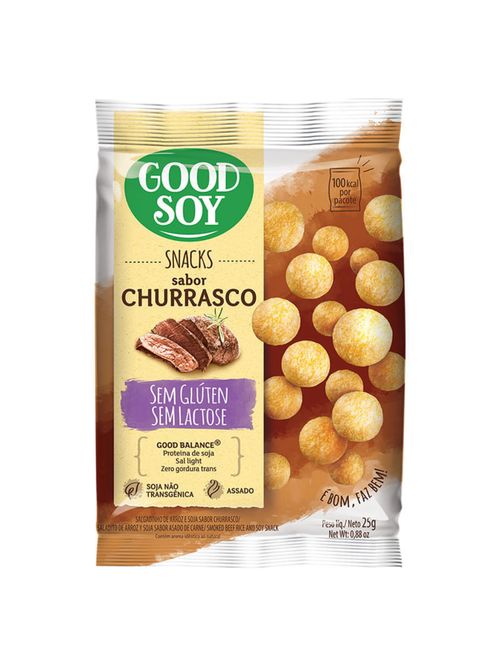 Snack de Soja Churrasco 25g Sem Glúten Good Soy