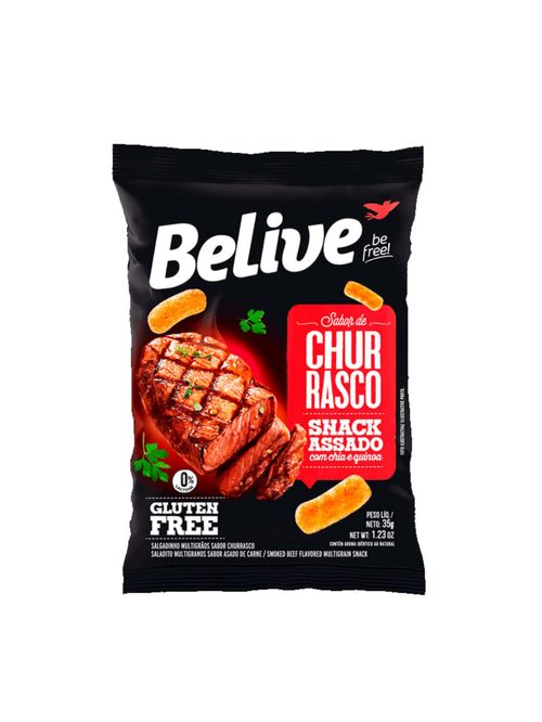 Salgadinho sem Glúten Churrasco Belive 35g