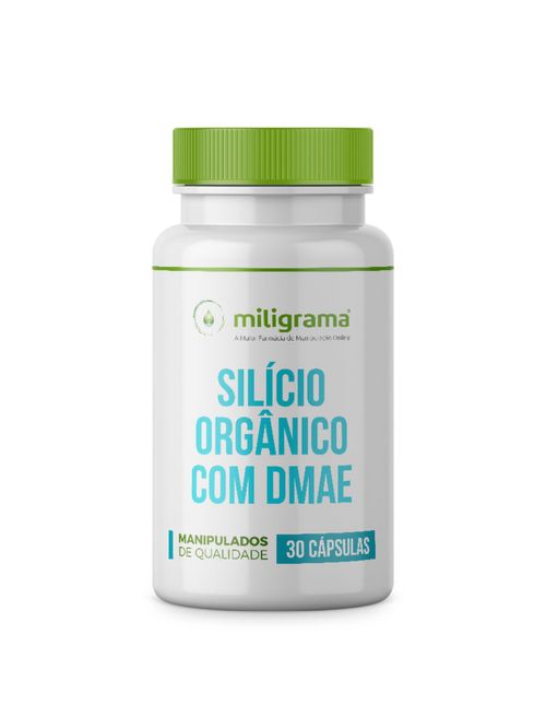 Silicio Orgânico 100mg com DMAE 100mg com Selo de Autenticidade 30 Cápsulas