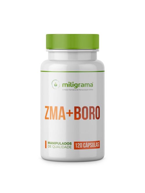 ZMA (Zinco + Magnésio +Vitamina B6) + Boro 120 Cápsulas