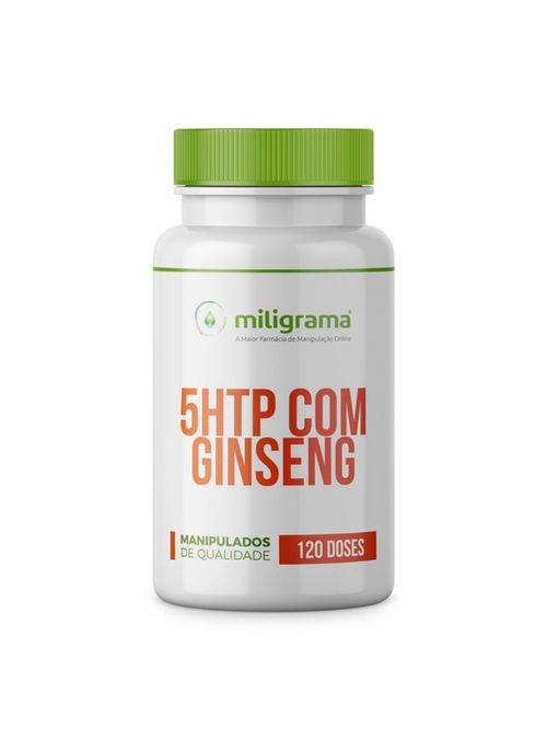 5 HTP (Hidroxitriptofano) 50mg com Ginseng 200mg 120 Doses