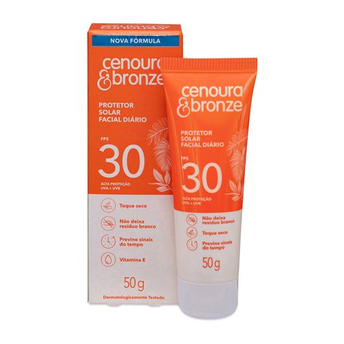 Protetor Solar Facial FPS 30 Cenoura & Bronze - 50g