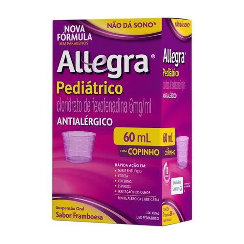 Antialérgico Infantil Allegra 6mg/ml Suspensão Oral 60ml