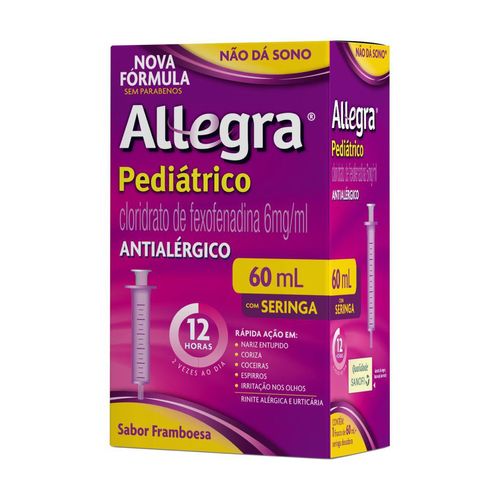 Allegra Pediátrico 6mg/ml 60ml - Antialérgico Infantil