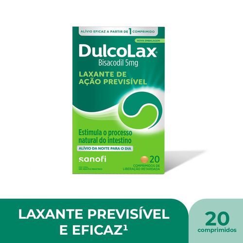 LAXANTE DULCOLAX 5MG COM 20 COMPRIMIDOS
