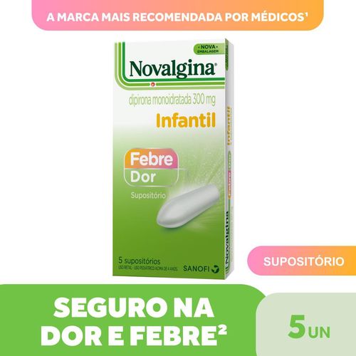 Novalgina 300mg  - 5 Supositórios