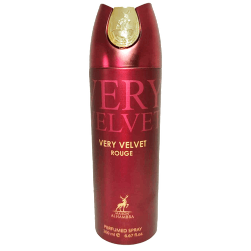 Desodorante Spray Body Splash Maison Alhambra Very Velvet Rouge 200ml