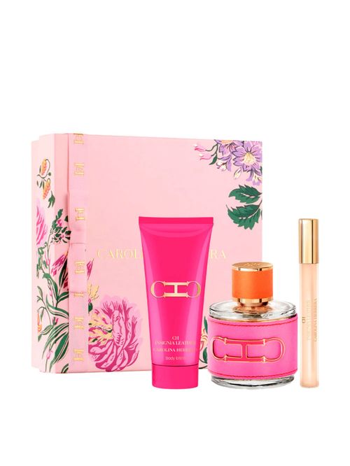 Kit Carolina Herrera Insignia Leather - Edp 100ml + Body Lotion 100ml + Travel Size 10ml